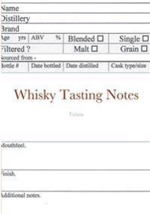 Whisky Tasting Notes