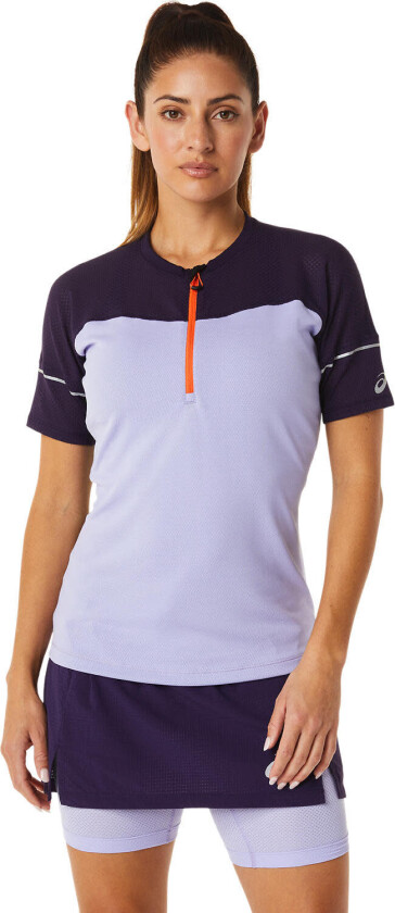 Asics Women's Fujitrail Top XS, Vapor/Night Shade