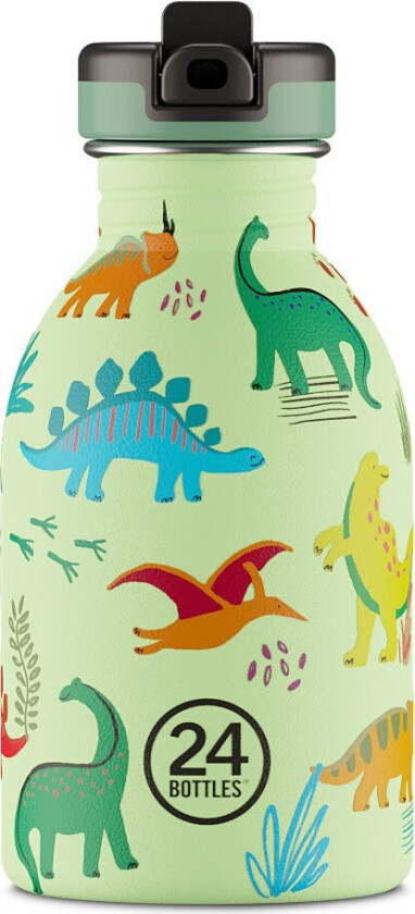 24 Bottles - Kids Collection - Urban Bottle 250 ml w. Sports Lid - Jurassic Friends (24B936)