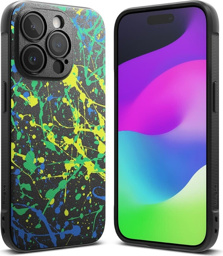 iPhone 15 Pro Max Deksel Onyx Design Action Painting