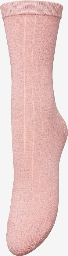 Sokk Rib Glitter - Rosa