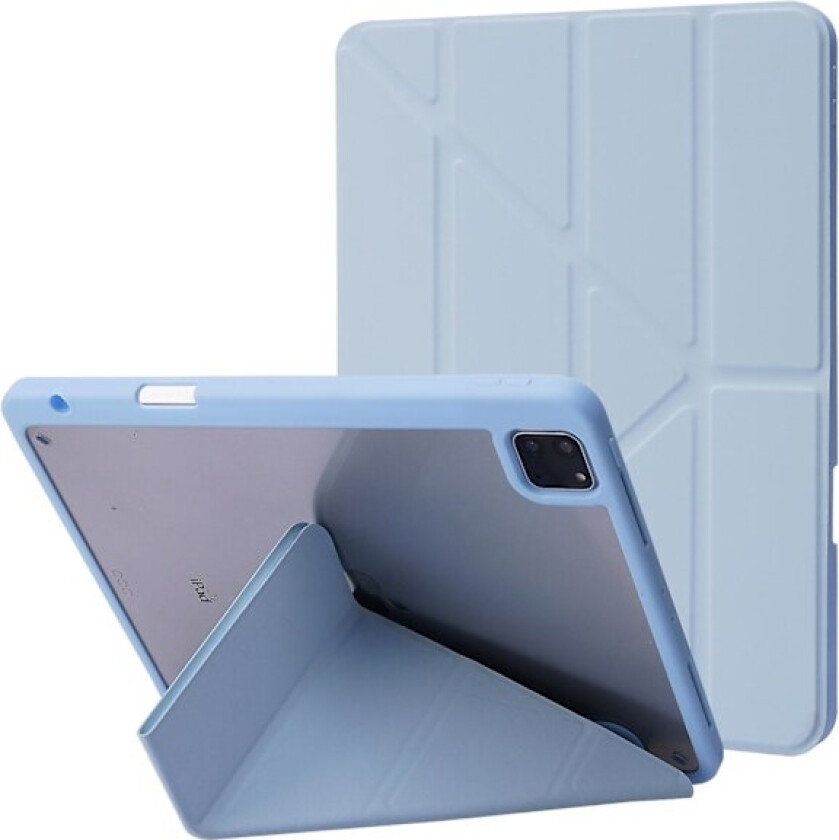 Etui for iPad Pro 13 (2024) Origami Stativ Lær Tabletdeksel med Auto Wake / Sleep - Babyblå Multicolor Baby Blue