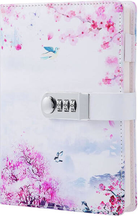 215x150mm Jentes hemmelige notatbok, personlig dagbok med kode, dagbok notatbok PU lær notatblokk for kontor student stasjonær bursdagsgave