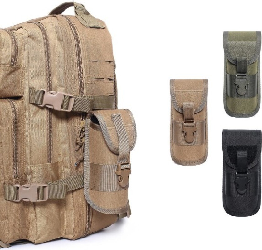 Solbriller Taktiske Briller Robust Bæreveske med Belteklips (FMY) Khaki