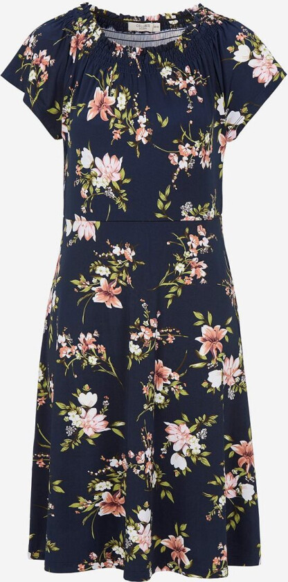 Jersey-kjole med et blomstermønster