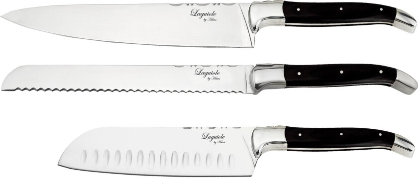 Knivsett 3 deler Black Wood