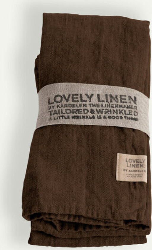 Lovely Linen Lovely serviett 45 x 45 cm 4-pk, Chocolate