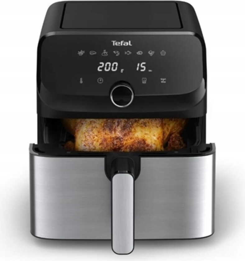 Easy Fry Mega Ey855d10 Fryer Single 7.5 L Stand-Alone 2020 W Hot Air Fryer Black, Stainless Steel