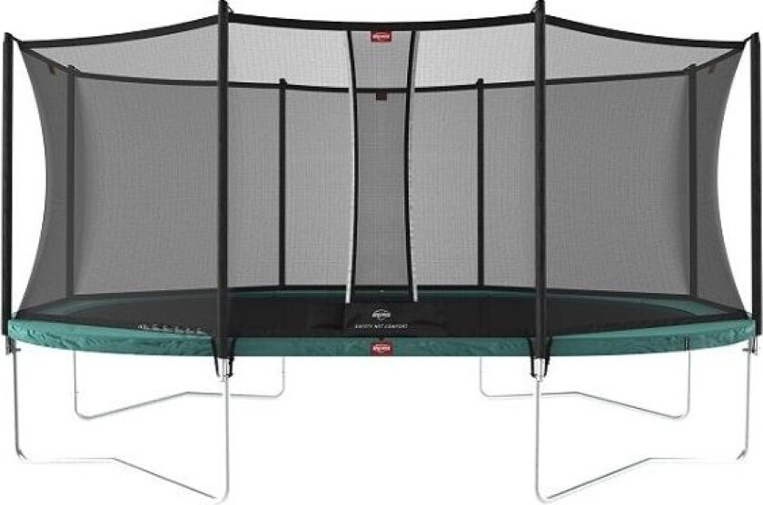 BERG Toys Berg Trampoline Grand Favorit 520 Grønn Med Sikkerhetsnett Comfort 520x345 cm oval Grønn