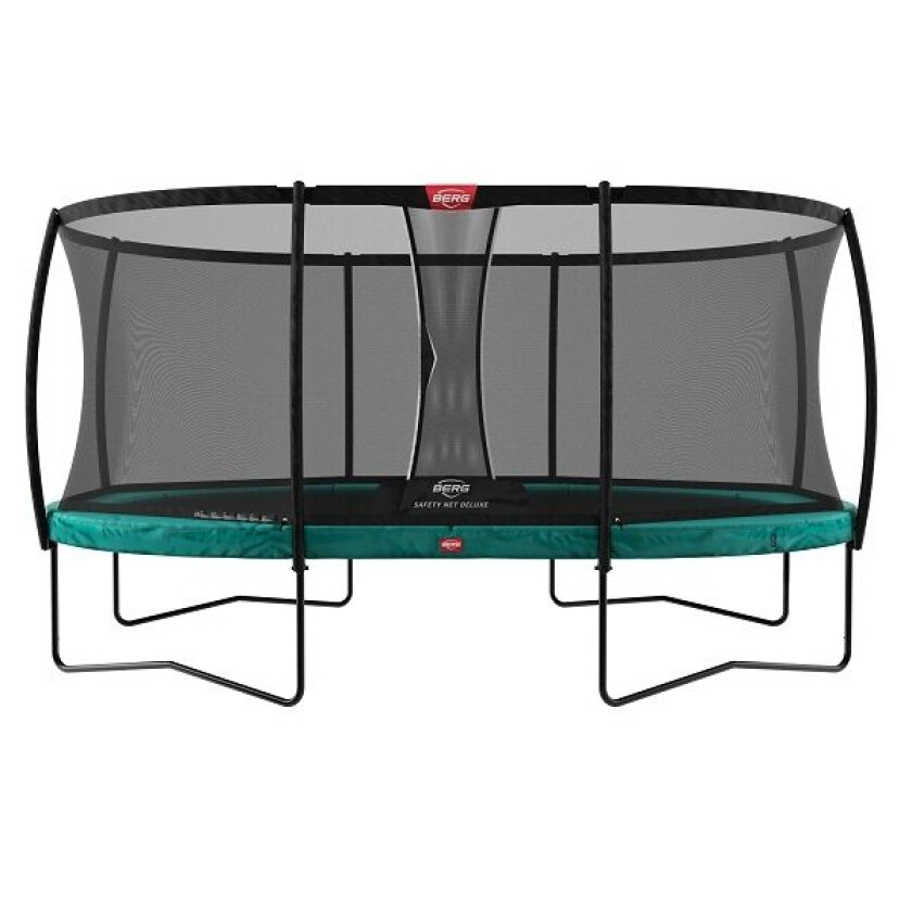 BERG Toys Berg Trampoline Grand Champion 520 Grønn Med Sikkerhetsnett Deluxe 520x345 cm oval Grønn