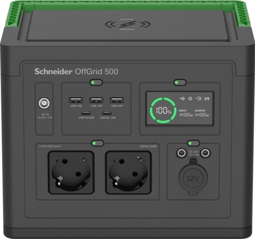 Apc Schneider Offgrid Portable Power Station 500 517Wh?Lithium-Ion 2 Schuko Sinewave