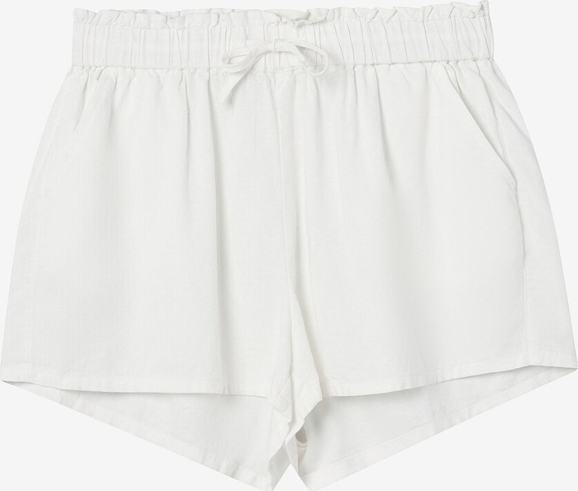 Shorts i lin Frida - Hvit