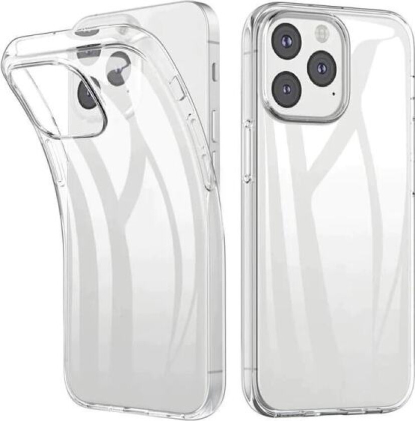 Deksel iPhone 14 Pro Max klar gummi litt sterkere Transparent