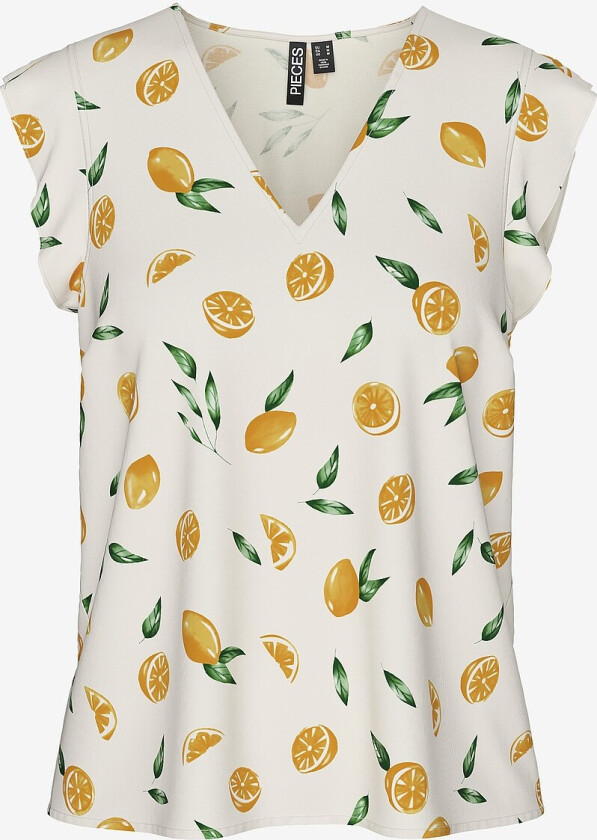 Topp pcNya SL V-neck Top - Beige