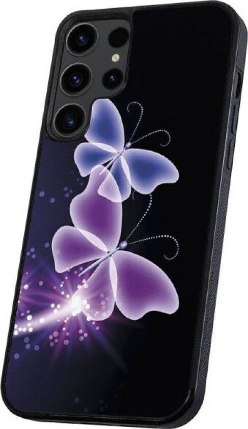 Samsung Galaxy S23 Ultra - Deksel/Mobildeksel Lilla Sommerfugler