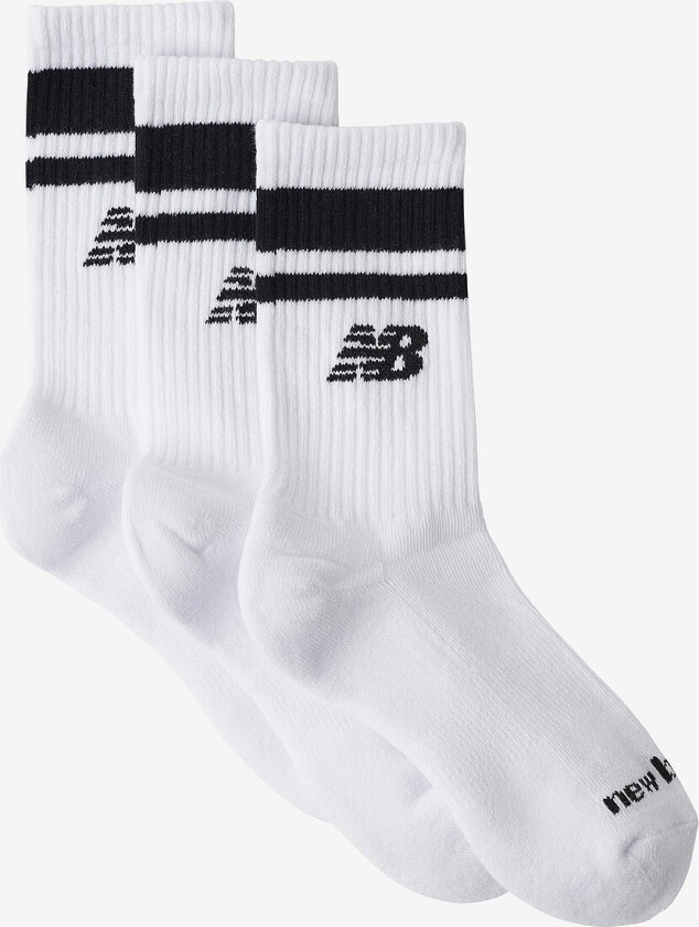 Sokker Everyday Stripe Midcalf 3-pakning - Hvit