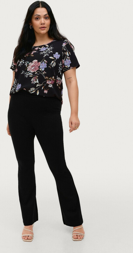 Bukser vmKamma NW Flared Jersey Pant Curve - Svart