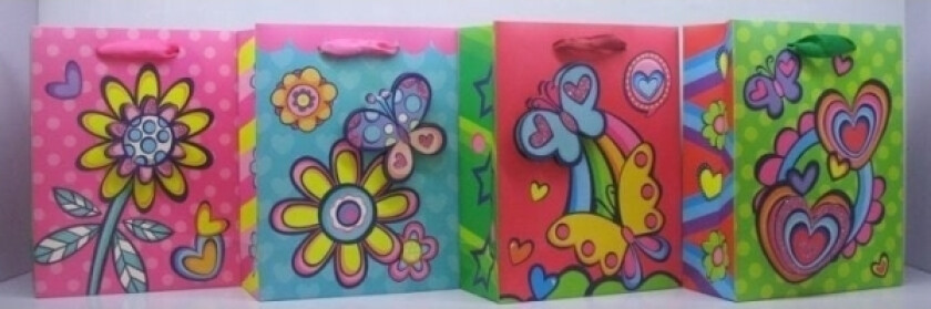 Sommerfugl/Blomst 3D Gavepose 8810C 17,5X23,5X8cm P12, Pris For 1 Stk.