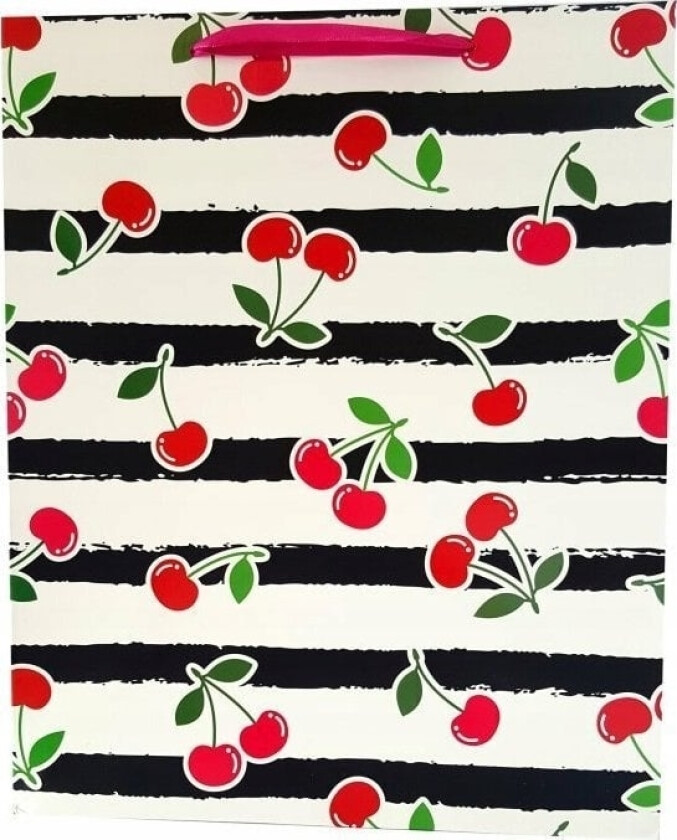 Ju-Piter Gavepose Stripet Frukt 1400B 26X32x12cm P12, Pris For 1 Stk.