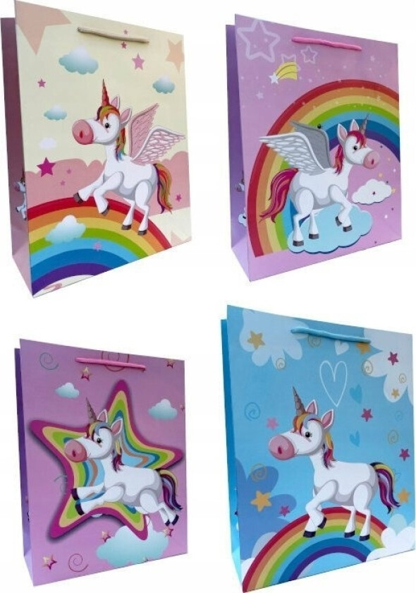 Ju-Piter Unicorns Gavepose 050C 18X23x10cm P12, Pris For 1 Stk.