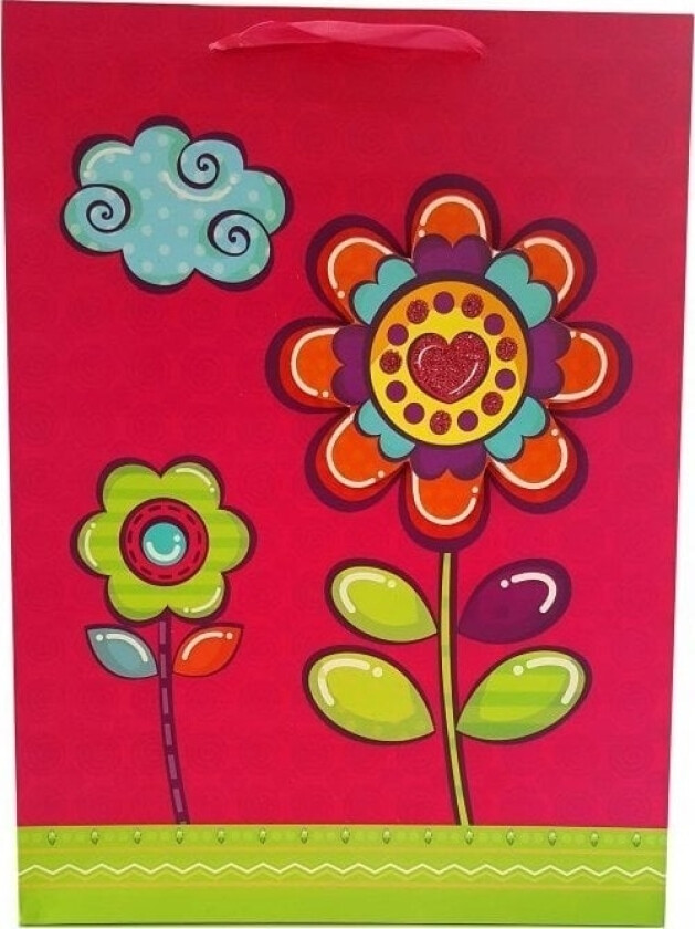 Ju-Piter Gavepose Blomster 3D 8868A 31X242x12cm P12, Pris For 1 Stk.