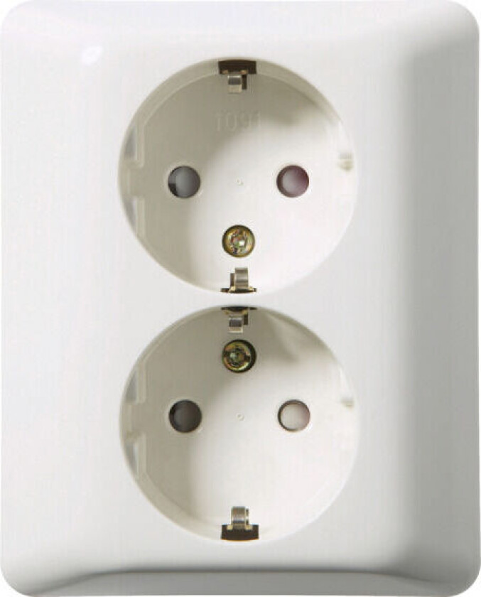 Stikkontakt Dobbel innfelt jord og barnevern RS1091 PH - 1510727