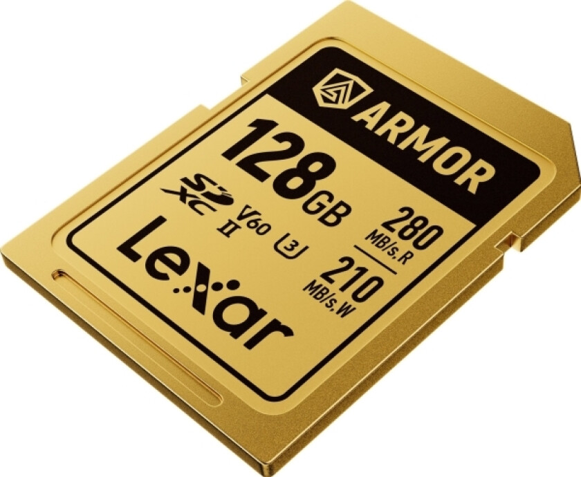 Lexar Minnekort Sdxc 128Gb Armor Gold Uhs-Ii U3