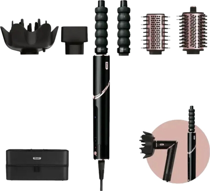 Flexstyle 5-In-1 HD446EU varmluftskrøller, svart