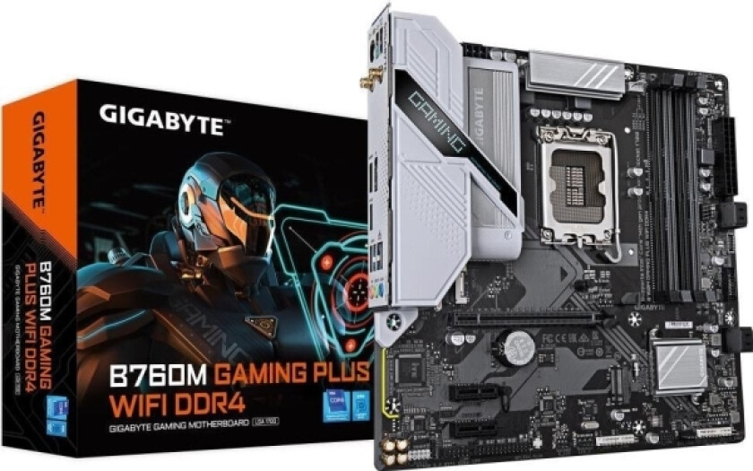 Hovedkort|Gigabyte|Intel B760 Express|Lga1700|Micro-Atx|Minne Ddr4|Minnespor 4|2Xpci-Express 3.0 1X|1Xpci-Express 4.0 16X|2Xm.2|1Xhdmi|1Xdisplayport|