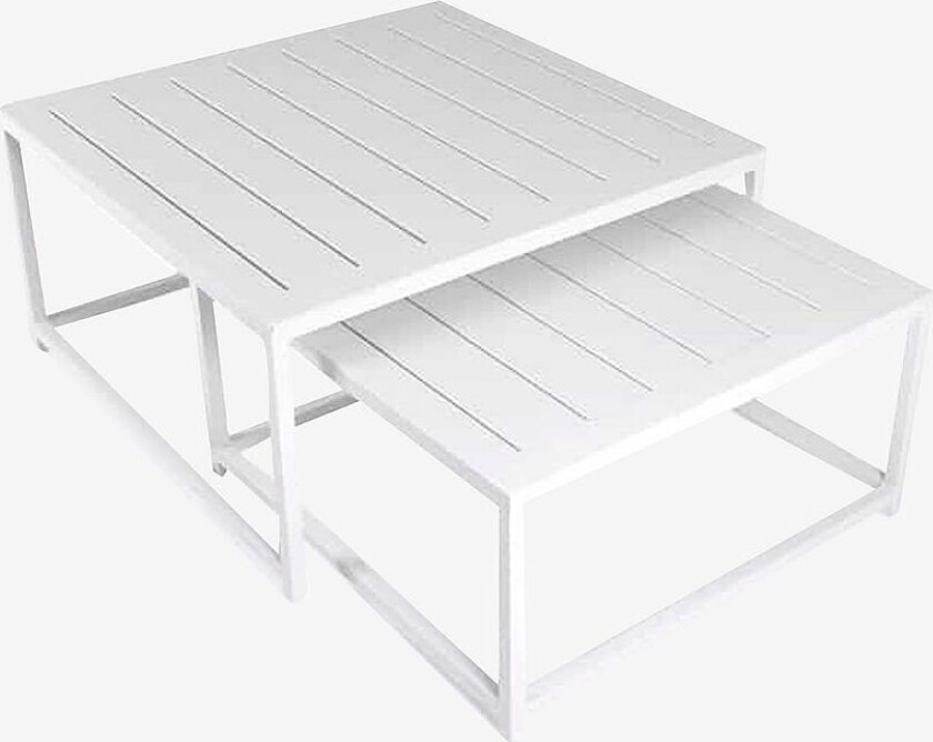 Satsbord Easy 60 x 60 x 31 cm, 70 x 70 x 36 cm, Hvit