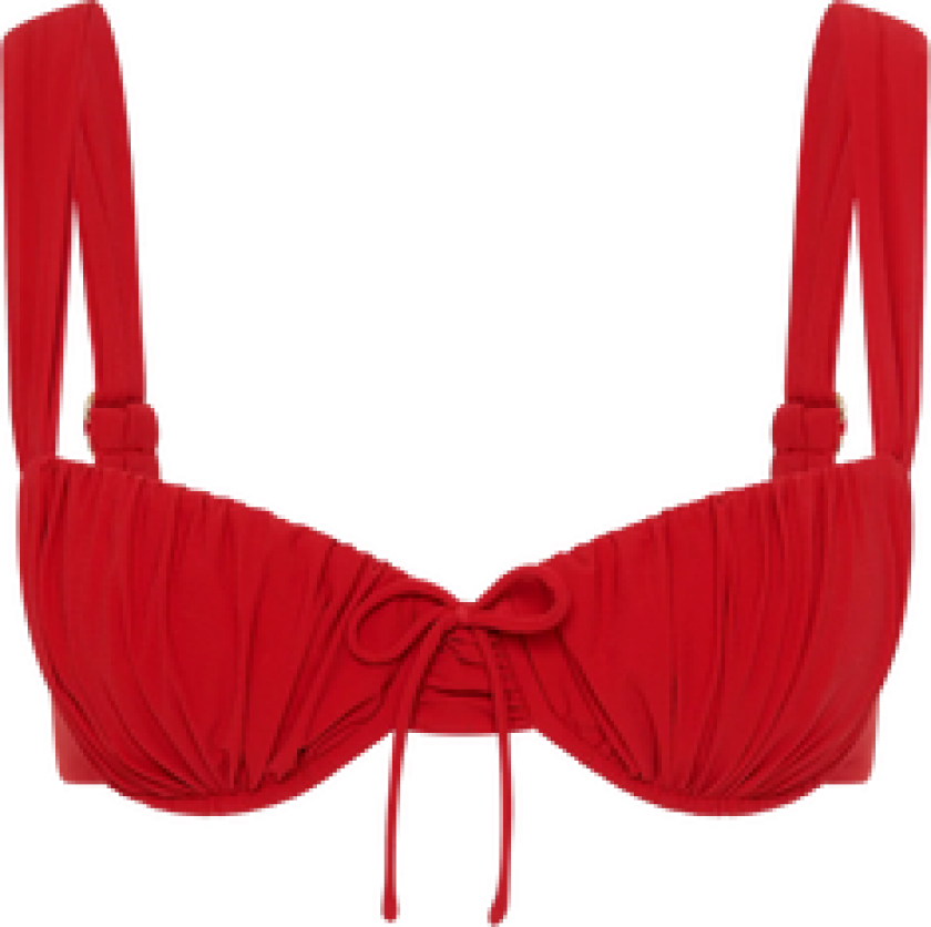 Faithfull the Brand Dinard Bikini Top - Red XS