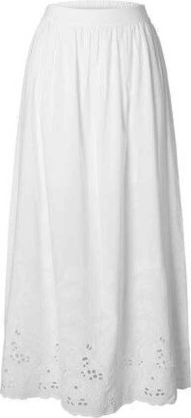 Dahlia Hw Ankle Broderi Skirt B - Bright White 34