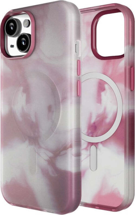 iPhone 15 Puro AQUA Fleksibelt Plast Deksel - MagSafe Kompatibel - Rosa