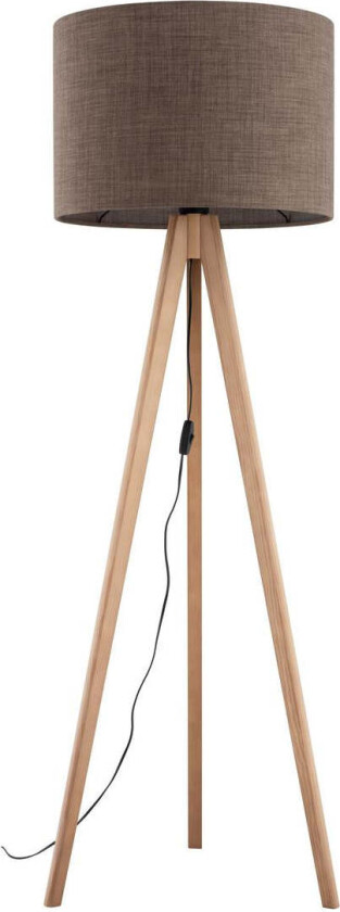 Grand gulvlampe - Furu - Brun