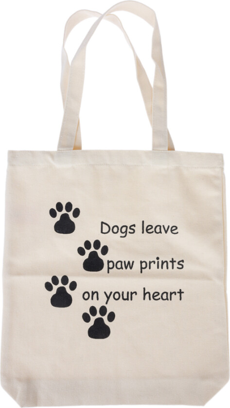 bæreveske "Dogs Leave Paw Prints On Your Heart" - 1 stk