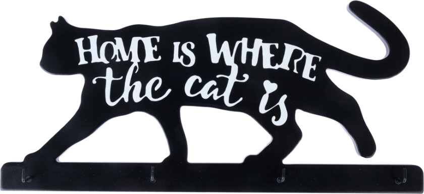 nøkkelbrett "Home Is Where The Cat Is" - 1 stk
