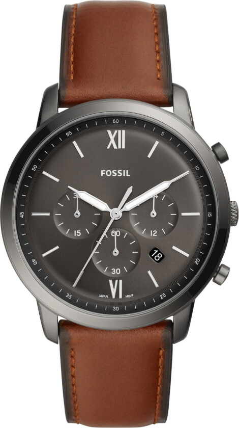 Neutra Chrono FS5512 - Kvarts - Grå - Herreklokker - Skinn - Mineral