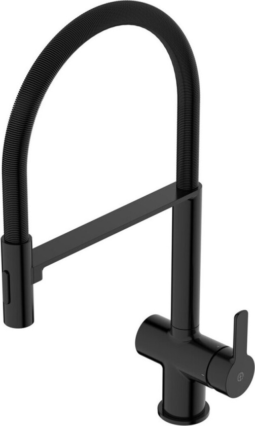GUSTAVSBERG ESTETIC KJØKKENKRAN M/UTTREKKBAR TUT MATT SORT