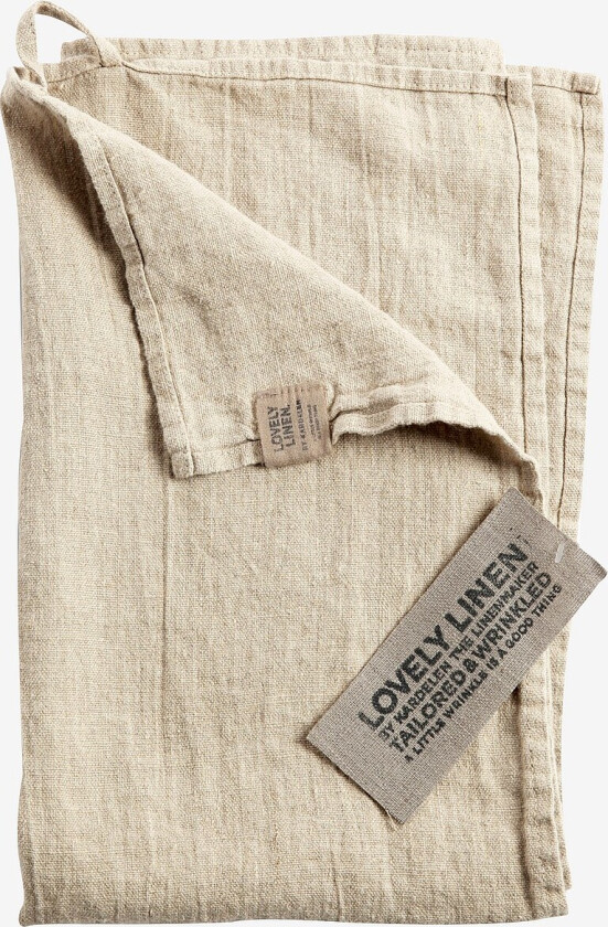 Kjøkkenhåndkle Lovely i vasket lin - Beige