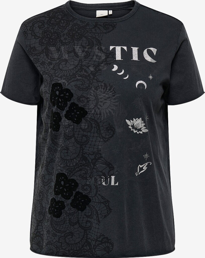 Topp carMiko Life Washed SS Reg Tee Jrs - Svart