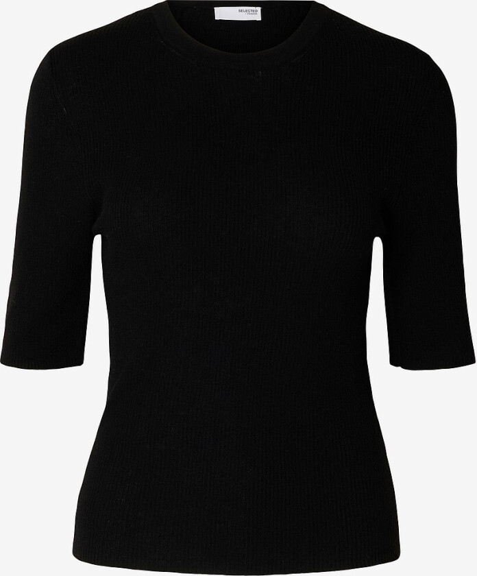 Genser slfIngrid 2/4 Knit O-neck - Svart