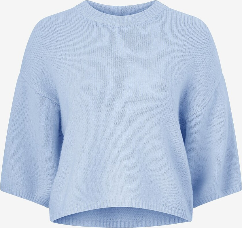 Genser Knitted Short Sleeve Top - Blå