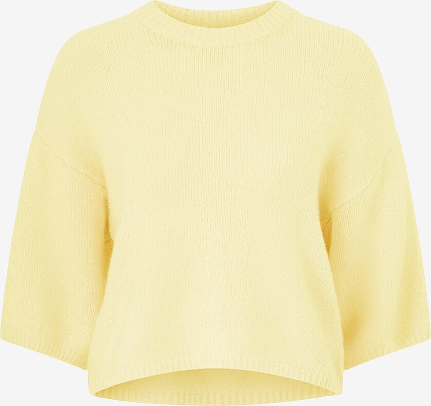 Genser Knitted Short Sleeve Top - Gul