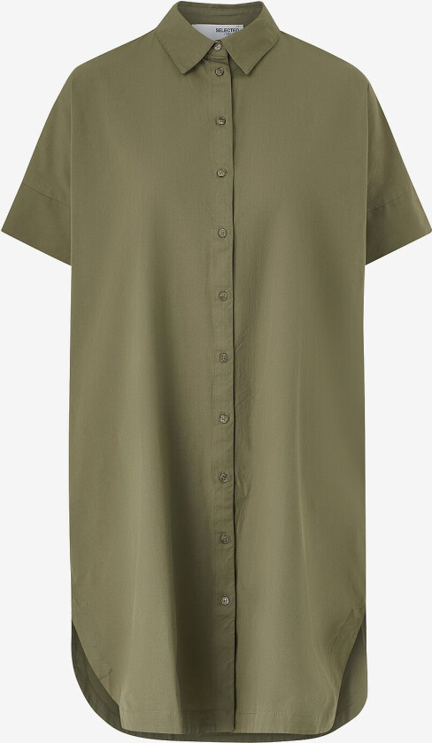 Kjole slfBlair 2/4 Short Shirt Dress - Grønn