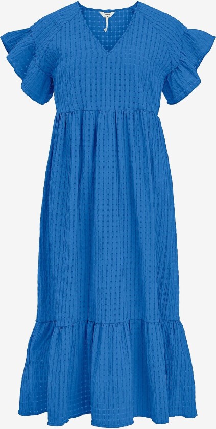 Kjole objVita S/S Long Dress Rep - Blå