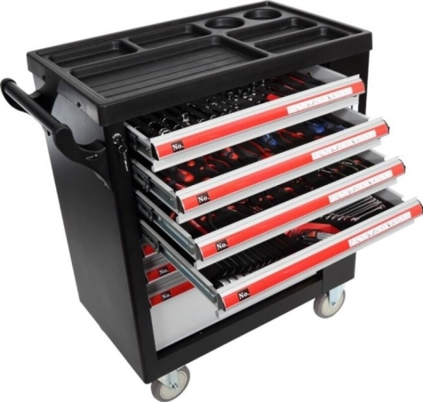 Bilde av Proline Verktøyskap. 7 Skuffer 79X49x101cm Med Frontpanel 206 Stk. Proline Hd