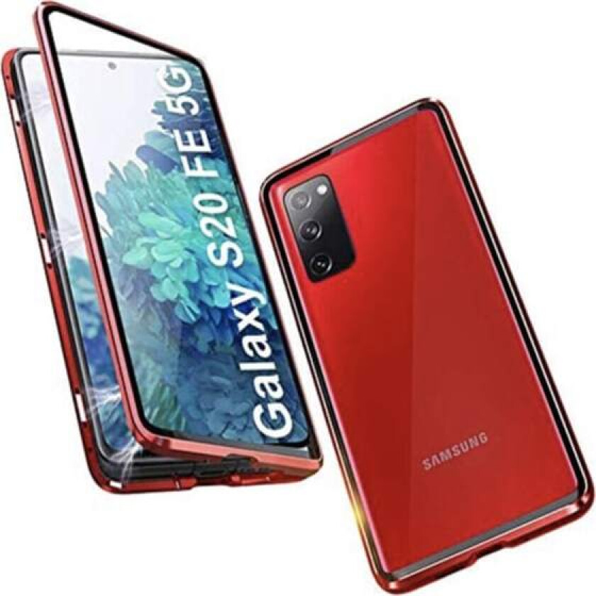 Samsung Galaxy S20 FE - Stilsikkert Dobbelt Magnetdeksel Röd