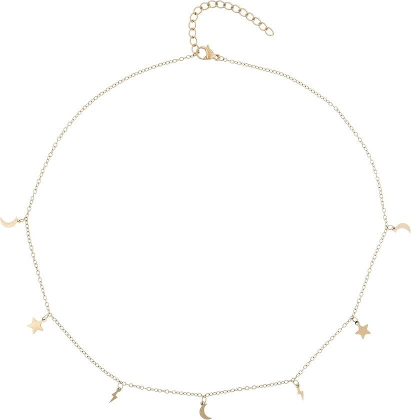 Charm Necklace Extra Thin Gold