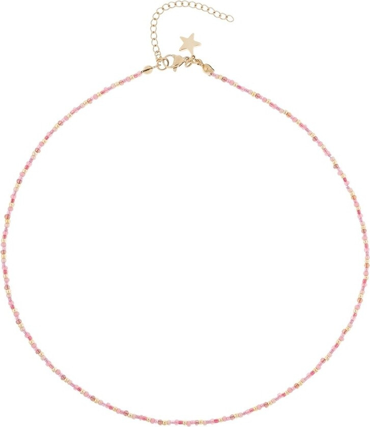 Glass Bead Necklace 2mm Rose Mix