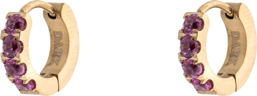 Crystal Hoops 12mm Pink